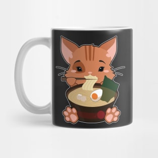 Anime Cute Cat Japanese Ramen Noodles Kawaii Gift design Mug